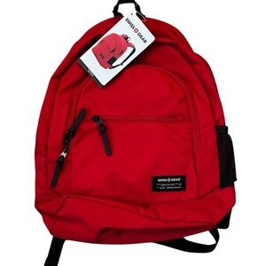 NWT Swissgear Daypack Padded Shoulder Straps Table Pocket Backpack Red